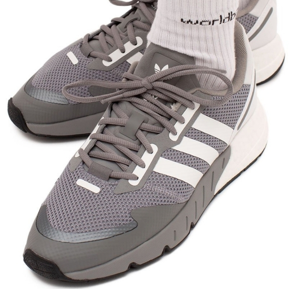 Adidas Originals ZX 1K Boost Sneakers Gray NEW - Picture 2 of 8